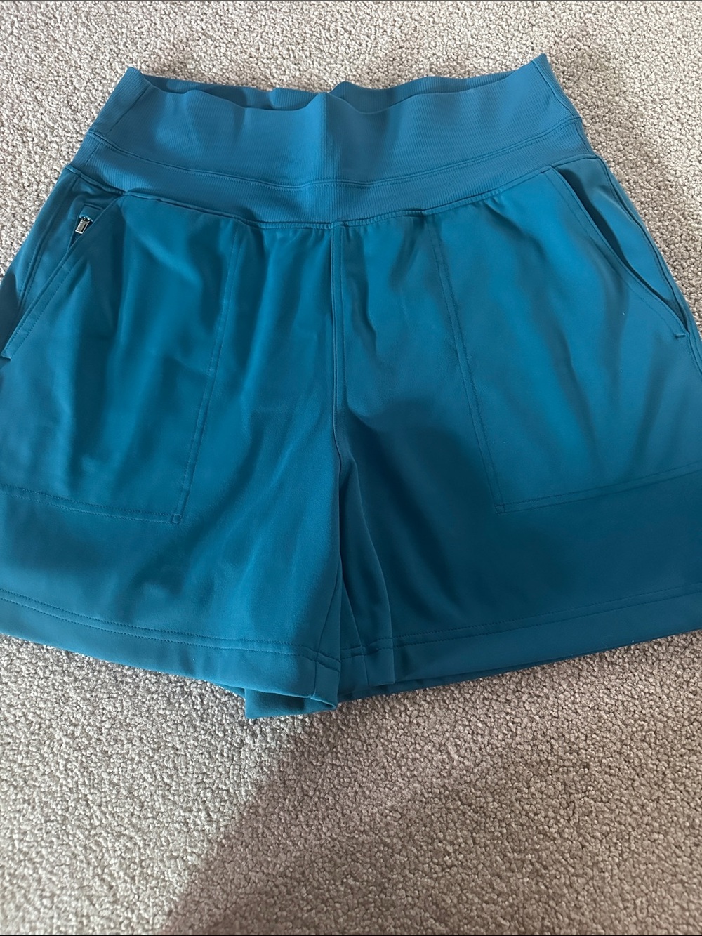 Athletha Venice Women’s Athletic Pull-On Shorts in Teal